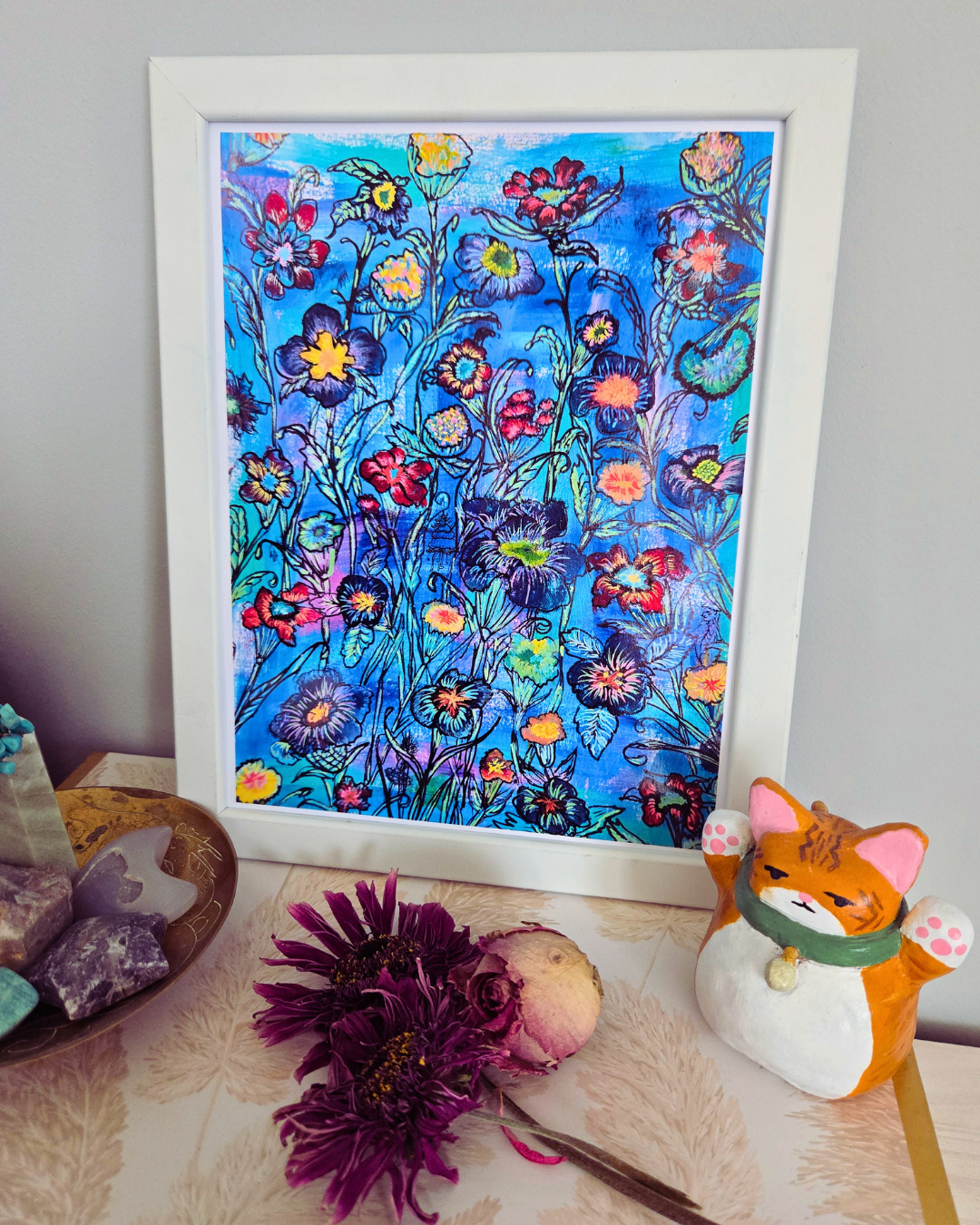 Afterglow — Floral Art Print | Ethereal Wildflower Illustration | Witchy Wall Art | 5x7 Matte or 8.5x11 Glossy Print